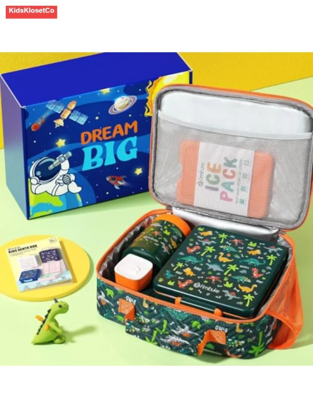 Kids Insulated Lunch Bag Bento Box Set 7PCS Thermo Food Jar Utensils